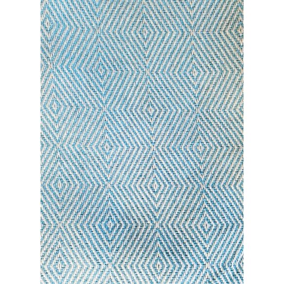 Turkish Cotton Blue & White Diamond 72 *50 Pattern Beach Towel With Tassels Vers - Picture 8 of 9